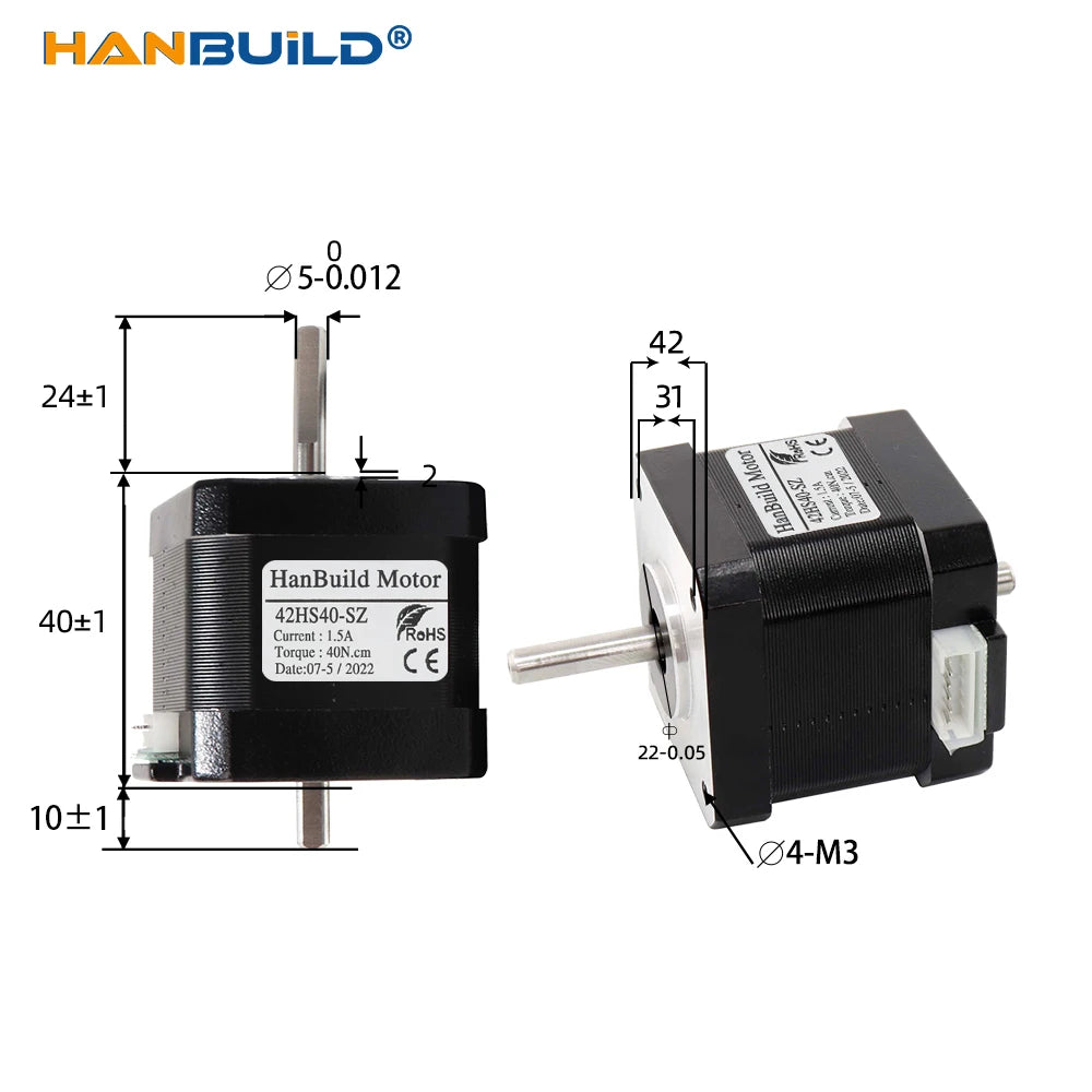 Nema17 Stepper Motor double shaft
