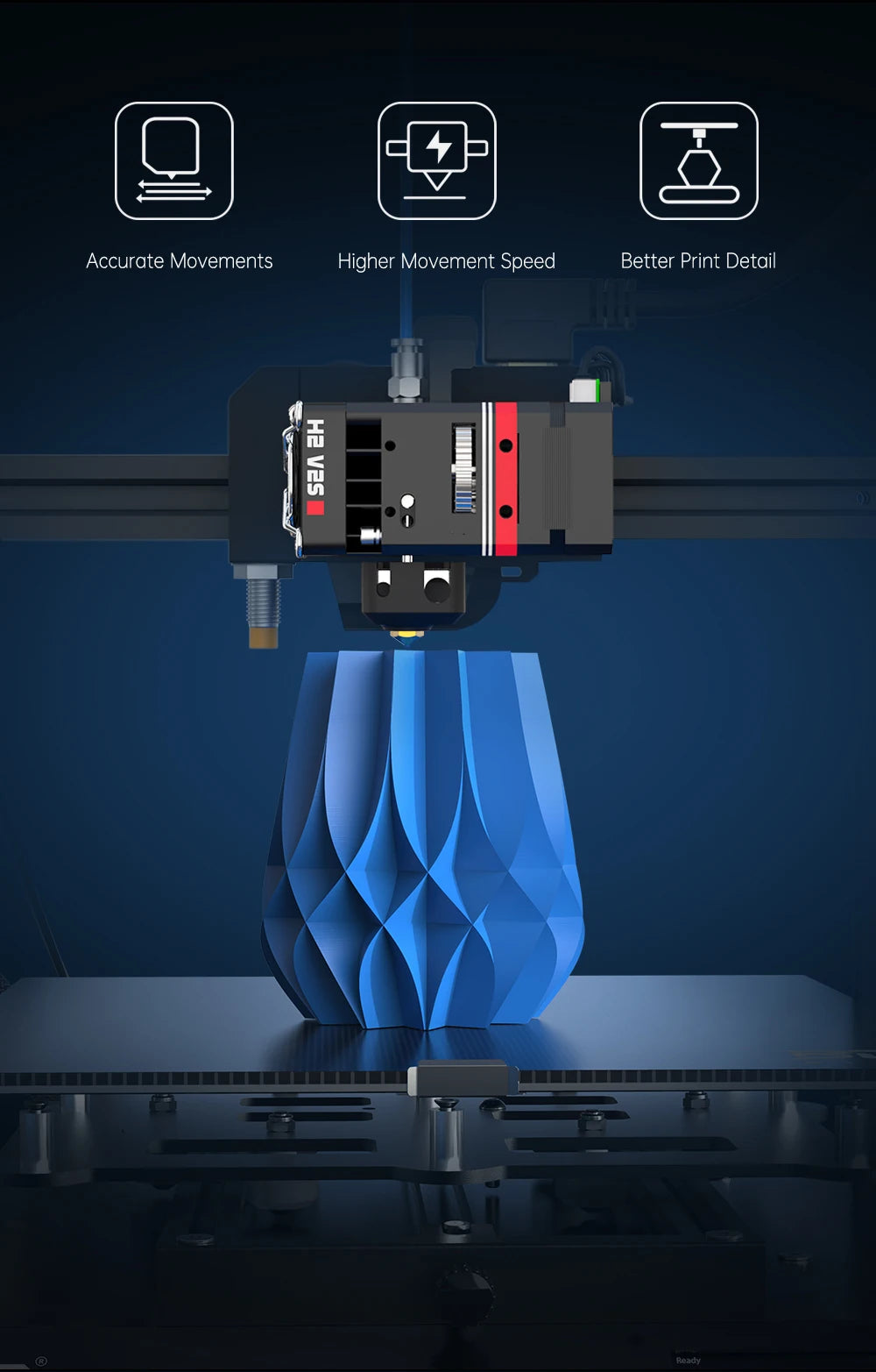 BIQU H2 V2S Extruder Dual Gear Hotend 270℃